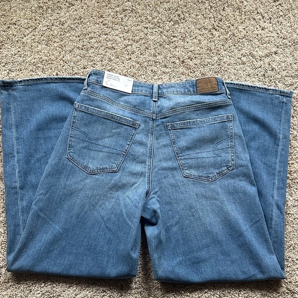 American Eagle Dreamy Drape Baggy Wide Leg Blue Jeans regular 6 - Picture 5 of 9